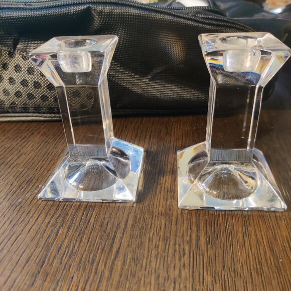 Classic Villeroy and Boch Austrian lead crystal candlestick holders. - Picture 1 of 9